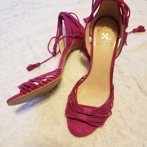 Vince Camuto Womens Tie Up Heels Size 10